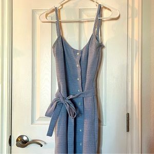 chambray midi dress